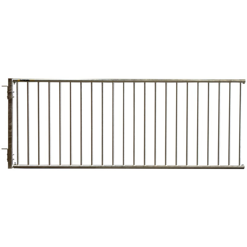 Adjustable end piece for ø42,4mm barred partition