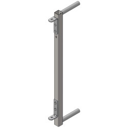 Adjustable end piece for ø42,4mm barred partition