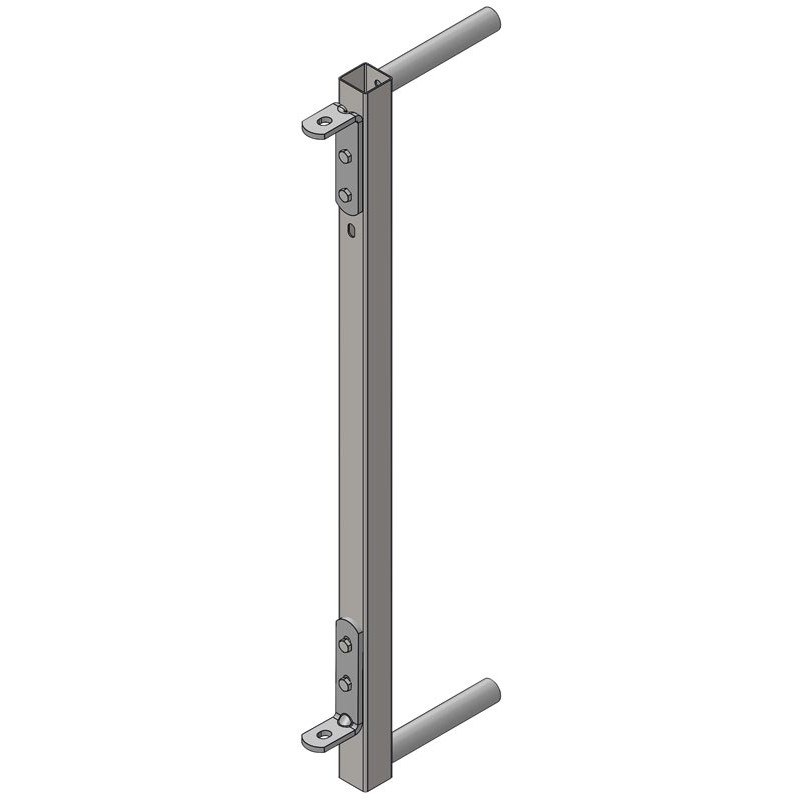 Adjustable end piece for ø42,4mm barred partition
