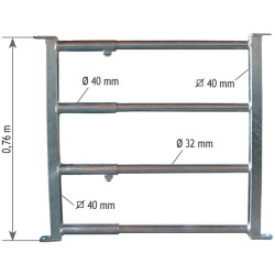 Extendable gate Length 0.50 to 1.20 m