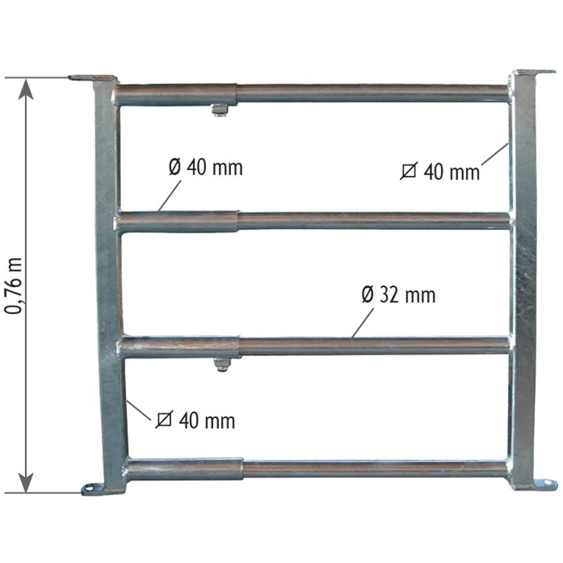 Extendable gate Length 0.50 to 1.20 m