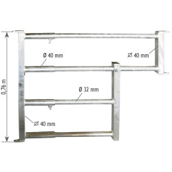 Extendable gate with drinker opening Length 0.85 to 1.20 m Extendable gate with drinker opening Length 0.85 to 1.20 m