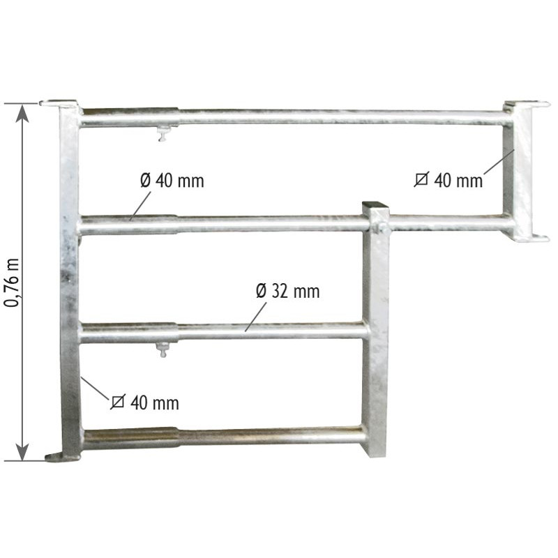 Extendable gate with drinker opening Length 0.85 to 1.20 m Extendable gate with drinker opening Length 0.85 to 1.20 m