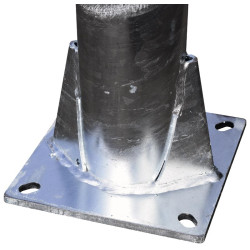 Ø 76 mm Bared post on plate