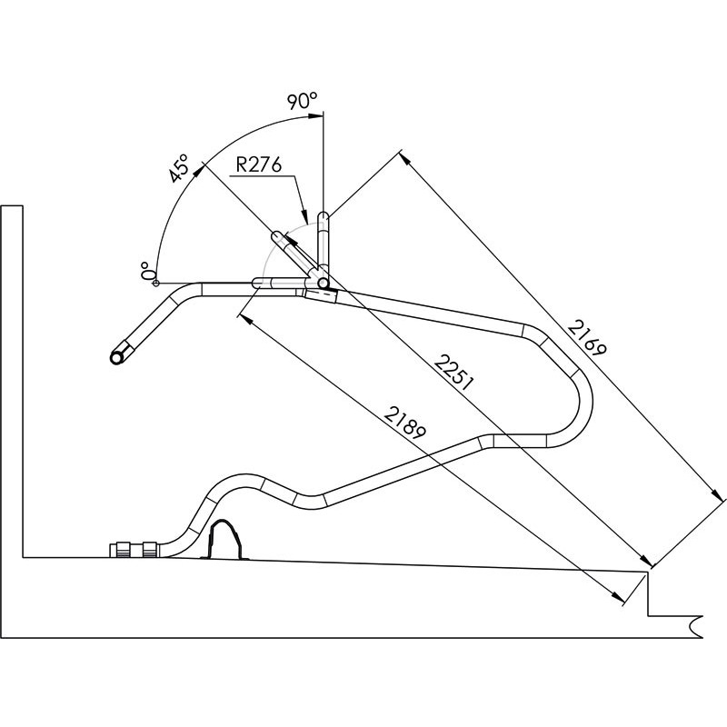 Ø 49 mm curved wither bar for cubicles Ø 49 mm curved wither bar for cubicles