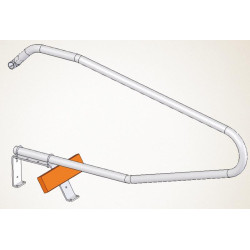 Support to fasten cubicle dividers on a sloping floor