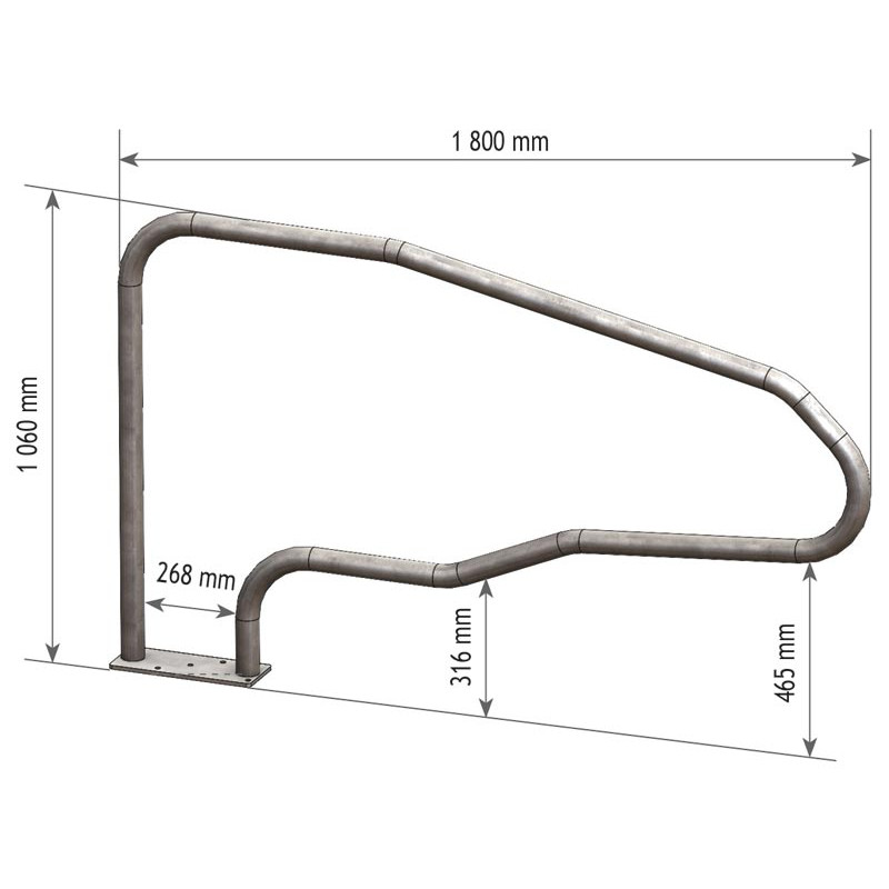 Single-foot cubicle divider on a mounting plate for heifers Single-foot cubicle divider on a mounting plate for heifers