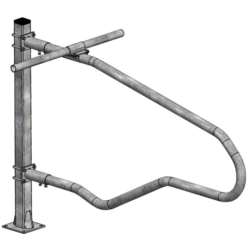 Square 80 x 80 mm post on plate Square 80 x 80 mm post on plate