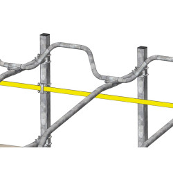 Strap pass-through mounting plate for cubicle post Strap pass-through mounting plate for cubicle post