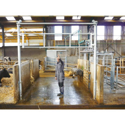 2.30/3.40 m lifting partition barrier for cubicle corridor