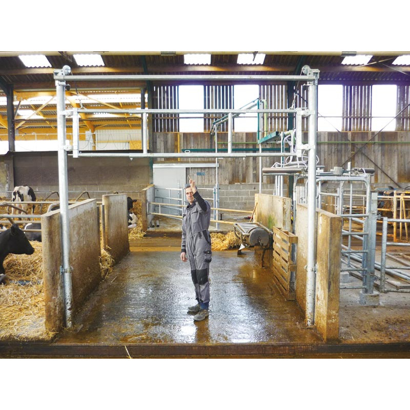 2.30/3.40 m lifting partition barrier for cubicle corridor