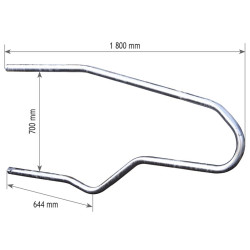 EUROPE cubicle divider for adult cows L. 1800 x h. 700 mm