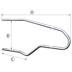 EUROPE cubicle divider for adult cows L. 1800 x h. 700 mm