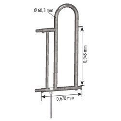 Opening-end for humans for Comfort headlock panel