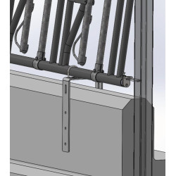 Fastening reinforcement adjustable on low wall for headlock panel Fastening reinforcement adjustable on low wall for headlock panel