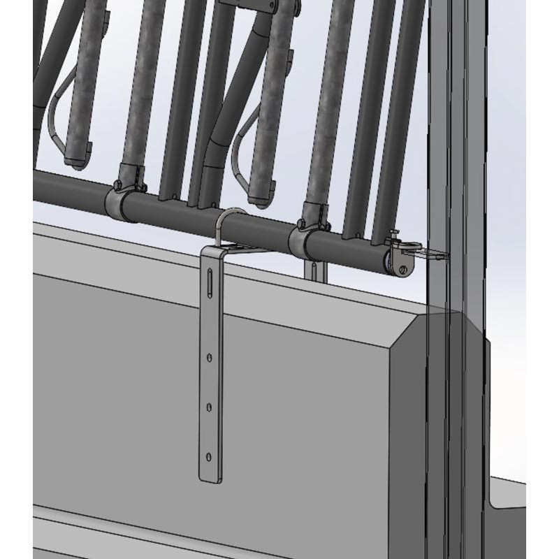 Fastening reinforcement adjustable on low wall for headlock panel Fastening reinforcement adjustable on low wall for headlock panel