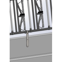 Fastening reinforcement non-adjustable on low wall for headlock panel Fastening reinforcement non-adjustable on low wall for headlock panel