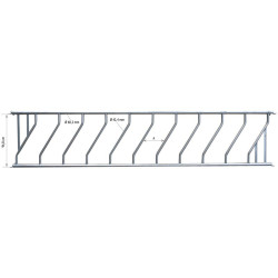 Diagonal feed panel - 5 m/10 spaces Diagonal feed panel - 5 m/10 spaces