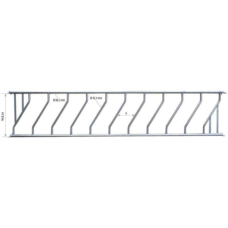 Diagonal feed panel - 5 m/10 spaces Diagonal feed panel - 5 m/10 spaces