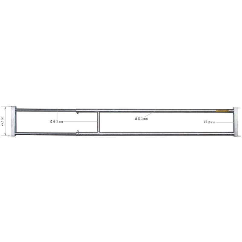 Extendable 2-rail feed panel - 2/3 m Extendable 2-rail feed panel - 2/3 m