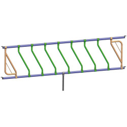 Start or end ends for diagonal feed panels in kit form Start or end ends for diagonal feed panels in kit form