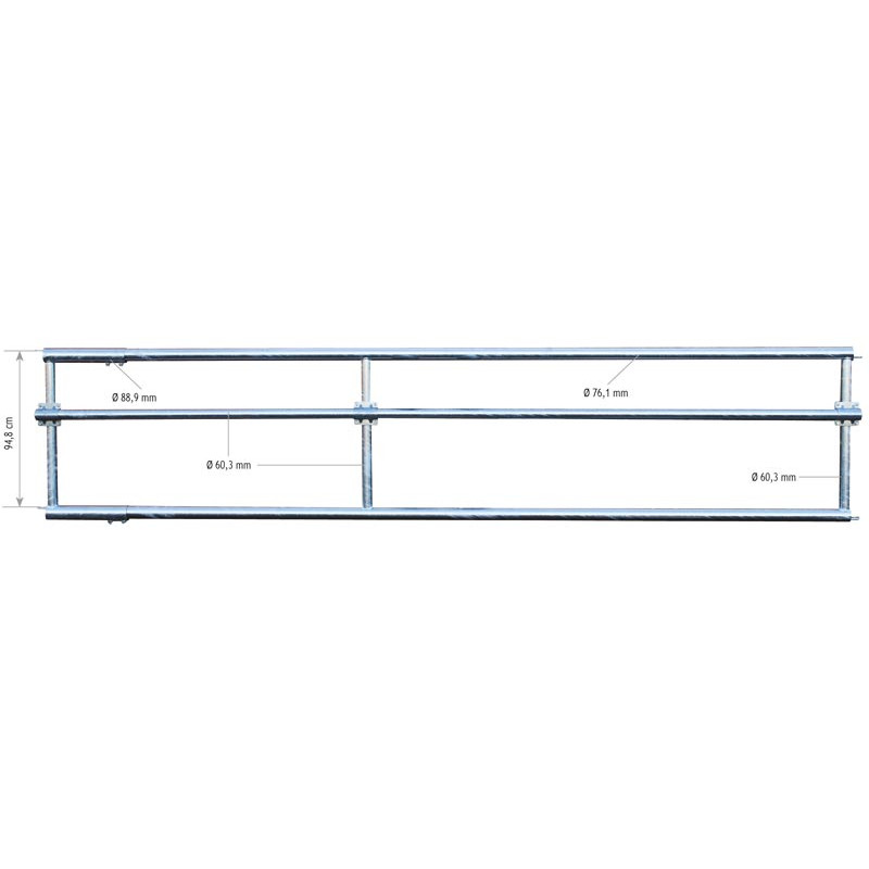 3-rail (Ø 76 mm) feed panel - 4 m 3-rail (Ø 76 mm) feed panel - 4 m