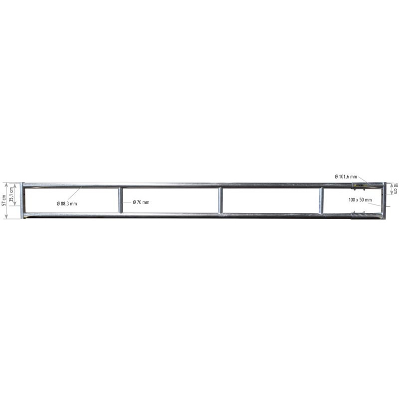 2-rail (Ø 88 mm) feed panel - 6 m 2-rail (Ø 88 mm) feed panel - 6 m