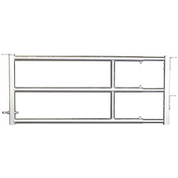 3-rail extendable panel Ø 60 mm H. 0.79 m for passage of scraper robot - 2/3 m