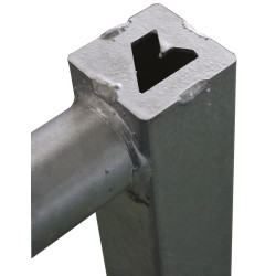 3-rail extendable panel Ø 60 mm H. 0.79 m for passage of scraper robot - 2/3 m