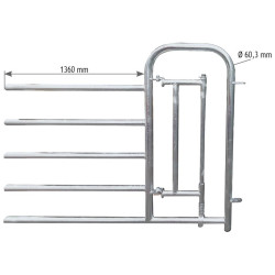 5-rail front end with man passage gate for stall barrier H. 1.15 m