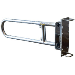 Extendable 2-rails anti-backing gate for animal opening or corridor