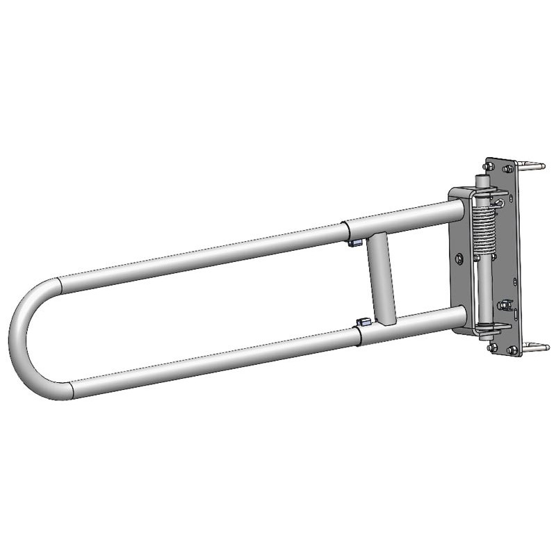 Extendable 2-rails anti-backing gate for animal opening or corridor