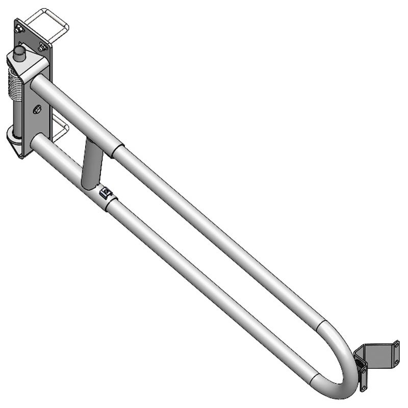 Extendable 2-rails anti-backing gate for animal opening or corridor