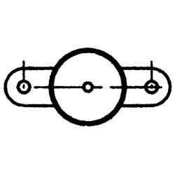 face-to-face 2-way post - Ø 102 mm - to embed
