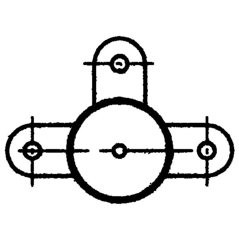 3-way post - Ø 102 mm - to embed 3-way post - Ø 102 mm - to embed