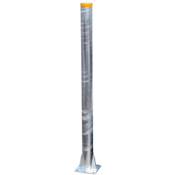 Ø 102 mm bared post on plate - H. 1.35 m - Thick. 4 mm