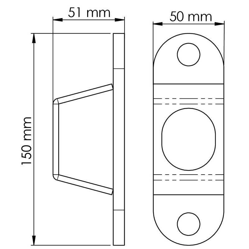 Standard front and side wall plate for lock