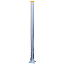 Ø 102 mm bared post on plate - H. 1.98 m - Thick. 4 mm