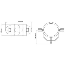 "EASYLOCK" 1/2 bracket for Ø 102 mm post "EASYLOCK" 1/2 bracket for Ø 102 mm post
