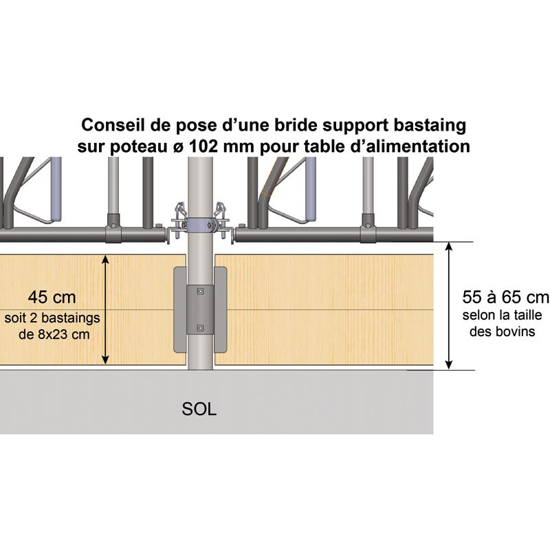 Face-to-face 2-way bracket for joist support Face-to-face 2-way bracket for joist support