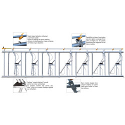 Comfort LR headlock panel - 4 m/5 spaces Comfort LR headlock panel - 4 m/5 spaces
