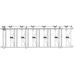 Comfort SRS headlock panel - 4 m/6 spaces