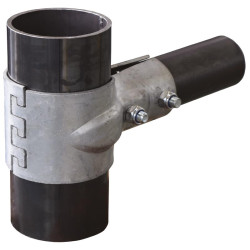 102 mm round shell for bare panel installation on 102 mm post - Single row