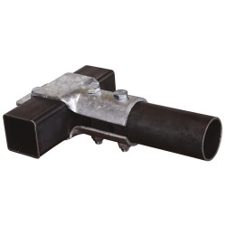 Square shell 60x60 mm for laying bat-flanks bare on horizontal beam 60x60 mm