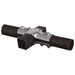 Square shell 60x60 mm for laying bat-flanks bare on horizontal beam 60x60 mm