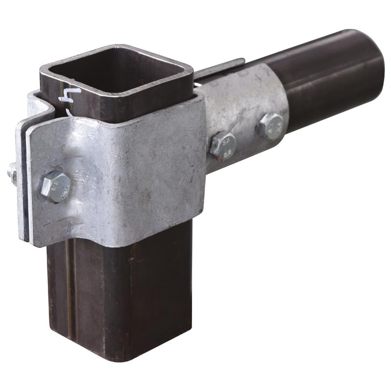 Square shell 80x80 mm for bare panel installation on 80x80 mm post - Single row Square shell 80x80 mm for bare panel installation on 80x80 mm post - Single row