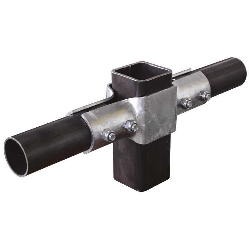 Square shell 80x80 mm for bare panel installation on 80x80 mm post - Double row Square shell 80x80 mm for bare panel installation on 80x80 mm post - Double row