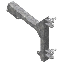 Extendable two-rail panel support for cubicle dividers "Pacific/Welfare/Single foot/Supercomfort/Europe"