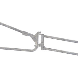 Extendable two-rail panel support for cubicle dividers "Pacific/Welfare/Single foot/Supercomfort/Europe" Extendable two-rail panel support for cubicle dividers "Pacific/Welfare/Single foot/Supercomfort/Europe"