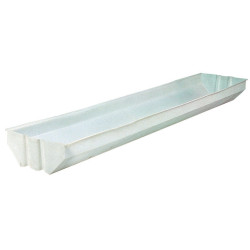 Feed pan for reinforced or standard metal trough